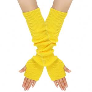 Guantes Largos de Medio Dedo I-0061, Guantes de Punto de Lana Acrílica, Guantes Elásticos Mágicos de Invierno para Damas, Adultos y Niños - Product Image 3