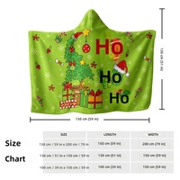 Nouvelle Couverture Polaire à Capuche Hiver 2026, Motif Arbre de Noël, Impression Numérique, Châle Portable, Plaid pour Canapé et Chambre, Idéal Cadeau de Noël, Taille Standard