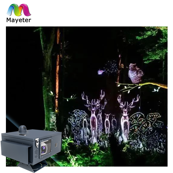 Large Holographic Laser Outdoor Lighting Interactive Floor Projector 3D Mapping Projection With Software outdoor 3d projector