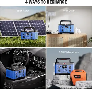 Tragbares Kraftwerk 600W 509Wh 3 Stunden Schnelllade-Strom generator USB-Ausgang Energie speicher batterie für Wohnmobile