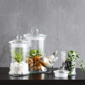 Glass Cookie kẹo Penny Jar với nắp thủy tinh <span class=keywords><strong>1</strong></span> <span class=keywords><strong>gallon</strong></span> Old Fashioned rõ ràng vòng lưu trữ <span class=keywords><strong>container</strong></span> - Product Image 5