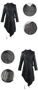 Usine chinoise vêtements de Style gothique pour hommes, manteau victorien Vintage noir, Costume d'halloween pour adulte - Product Image 6