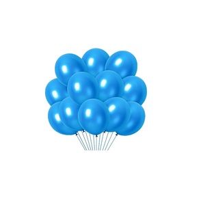 Inflatable Metallic Light Blue <b>Balloons</b> 35cm Long for Birthdays Parties <b>Decorations</b> - Product Image 1