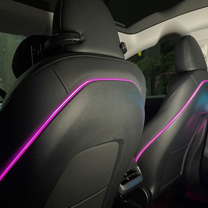 Control de pantalla tira de luz de coche LED atmósfera luz coche LED ambiente <span class=keywords><strong>interior</strong></span> sistema de iluminación para Tesla modelo Y 2024 - Product Image 4