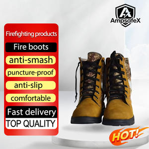 Bottes de travail ignifuges de qualité supérieure pour les pompiers forestiers |   Chaussures de sécurité anti-écrasement et anti-perforation - Product Image 1