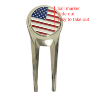 Outil de réparation simple avec logo personnalisé Fourche de golf en métal Fixateur d'herbe Outil de divot Technique d'estampage