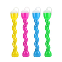Nouveauté Gobelet à smoothies et slush en verre torsadé magique de 800 ml (28 oz) avec paille en plastique, jetable pour fêtes