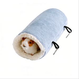 Hamac tunnel suspendu chaud pour petits animaux : Lit de cage en peluche épaisse pour furets, hamsters, écureuils, et petaurs du sucre - Product Image 1