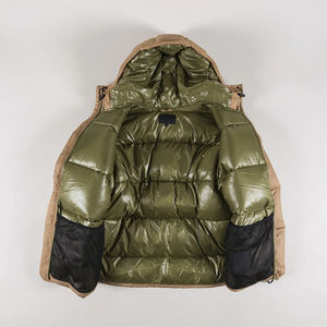 Chaqueta de Plumón de Ganso de Lujo para Hombre con Logotipo Personalizado, Chaqueta Impermeable para Mujer, Color Marrón - Product Image 2