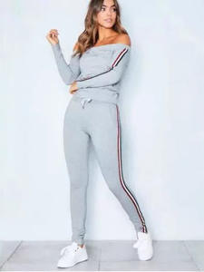 Ensemble de sport décontracté d'été pour <span class=keywords><strong>femme</strong></span>, pantalon ample en coton à manches longues, imprimé léopard, avec cordon de serrage - Product Image 3