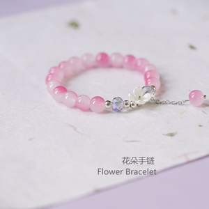 טרנדי ורוד קריסטל צמיד נשים סגולה צמידי צמידים לבן פנטום קוורץ לנשים בנות 2023 מכירה לוהטת - Product Image 4