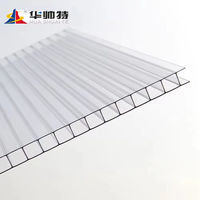 Panneaux de serre en polycarbonate HUASHUAITE HASWEIT, plaques de polycarbonate pour murs et toits, feuilles de toiture ondulées transparentes et creuses