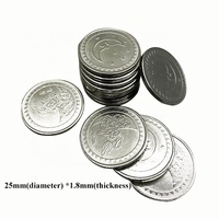 Jetons et pièces de monnaie pour jeux d'arcade Crane Claw de fabrication chinoise, en acier inoxydable personnalisé, taille mini, garantie 1 an, service OEM anglais