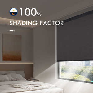 Stores roulants électriques occultants pour chambre d'hôtel Google Zigbee noir Écran solaire motorisé pour fenêtres <span class=keywords><strong>Store</strong></span> <span class=keywords><strong>vertical</strong></span> en polyester - Product Image 2