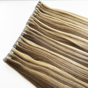Usine directe Super Double dessiné <span class=keywords><strong>cheveux</strong></span> crus cuticule Remy <span class=keywords><strong>cheveux</strong></span> injectés ruban dans les extensions mélange personnalisé couleur Piano - Product Image 1