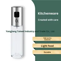 TreaPro botol semprot minyak bambu Jerman, panci pengurang lemak aman untuk memasak di dapur dan BBQ minyak dapat dimakan