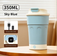 Nouvelle Tasse à Café Mélangeuse Automatique Moderne, Électrique Magnétique en Acier Inoxydable Isolée, Rechargeable avec Affichage de Température