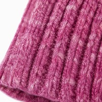 Bonnet tricoté personnalisé beige à revers en maille torsadée pour l'hiver – Fabrication OEM/ODM