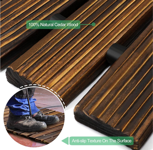 Plancher <span class=keywords><strong>de</strong></span> jardin extérieur moderne en bois massif, terrasse, résistant aux intempéries, taille personnalisable, sol <span class=keywords><strong>de</strong></span> plage - Product Image 5