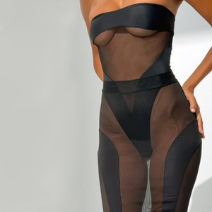 Lingerie élégante sexy et chaude transparente sans bretelles, ensemble demi-robe, costume de reine de fête, lingerie pour femmes - Product Image 3
