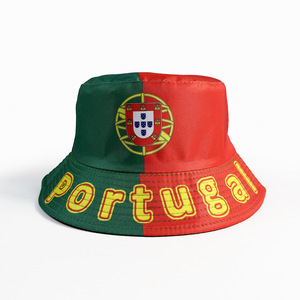 Casquette de pêcheur personnalisée Portugal <span class=keywords><strong>pour</strong></span> événements sportifs, chapeau de supporter festif, casquette de club de football national Euro, chapeau bob - Product Image 1