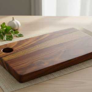 Planche à découper en bois haute résistance fabriquée en bois d'acacia et en bois de manguier, garantissant une qualité écologique à long terme - Product Image 3