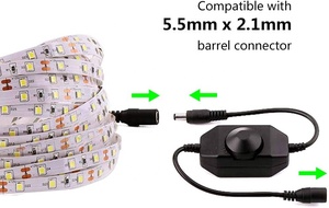 Dc12v 24V Trắng Đen mini LED điều chỉnh độ sáng chuyển đổi dimmer điều khiển cho 3528 5050 5730 5630 màu duy nhất LED Strip ánh sáng - Product Image 6