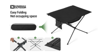 Table pliante de camping en alliage d'aluminium, table de préparation du thé pour moto, table pliable portable