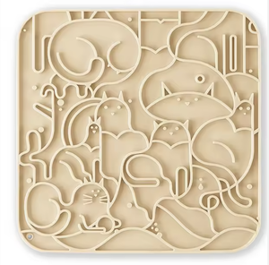 Anti-Verschlucken Langsam-Fress-Hundematte Leckmatte mit Filigranen Mustern Geistige Beschäftigung Futterspender für Schnellfresser - Product Image 2