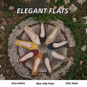 Zapatillas de Ballet Elegantes y Personalizables para Mujer, Estilo Casual, Punta en Pico, Antideslizantes, con Parte Superior de Tela Transpirable y Suave - Product Image 2