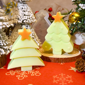Twller DIY Weihnachtshaus Silikonformen Lebkuchenmann Elch Süße Weihnachtsbaum Duftkerzen Seifenform für die Heimdekoration - Product Image 5