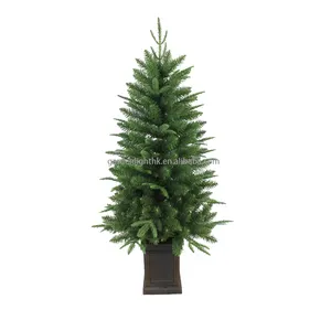 Artificial Customized Potted 120CM Green Christmas Tree Holiday Decoration Small Mini Porch Christmas Tree