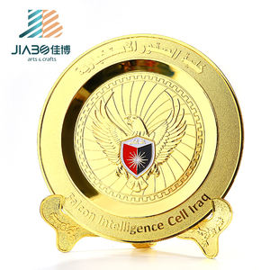 संयुक्त अरब अमीरात राष्ट्रीय कस्टम स्मारिका डिजाइन अनुकूलित जस्ता मिश्र धातु सामग्री सोना मढ़वाया धातु 3d प्लेट - Product Image 1
