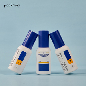 80ml PET Round Shoulder Pump Bottle for Hair Essence Serum - Sample Refillable Lotion <b>Foundation</b> Container Wholesale - Product Image 5