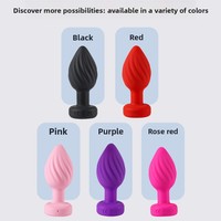 Plug anal en silicone fileté vibrant avec télécommande sans fil, petit modèle pour hommes et femmes