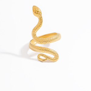 Anillo de Acero Inoxidable con Forma de Serpiente, Diseño Abierto, Joyería de Moda Unisex, Regalo - Product Image 5