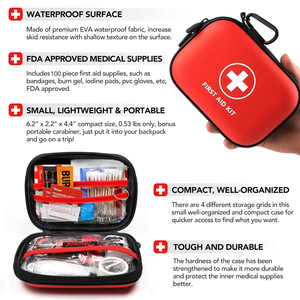 Wholesale Waterproof Oxford Cloth Lightweight Compact <b>Small</b> Medical Portable Practical Medicine Carrying Case First Aid Kit - Product Image 3
