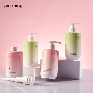 380ml 400ml PET Gradient Flat Shoulder Shampoo Shower Gel <b>Bottle</b> - High Beauty Body Wash Lotion Container Custom - Product Image 5