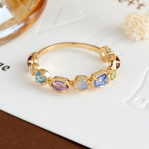 Nhẫn đá quý hình oval mạ vàng 14K Twinko, bạc 925, kiểu dáng viền, đá tự nhiên, thiết kế thời trang, có thể tùy chỉnh, dành cho nữ - Product Image 3