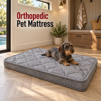 Matelas orthopédique personnalisé pour chien avec emballage de marque, options de matelassage et de passepoil pour les collections de marques d'animaux de compagnie