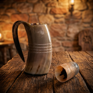 Drinkware Original Viking Horn <b>Mugs</b> Eco-Friendly Portable <b>Camping</b> Beer Wine 500-1000ml High Temperature Resistance Dishwasher - Product Image 1