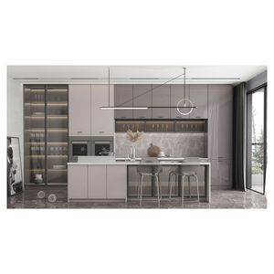 Gabinete de Cocina Moderno <span class=keywords><strong>Prima</strong></span> Mate Personalizado con Tablero de Melamina y Grifo Incluido - Product Image 2