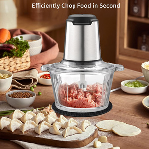 Hachoir à viande avec 2 bols, hachoir à aliments électrique de 8 tasses, hachoir à légumes pour fruits, viande, légumes, aliments pour bébés, noix, 2 vitesses. - Product Image 6