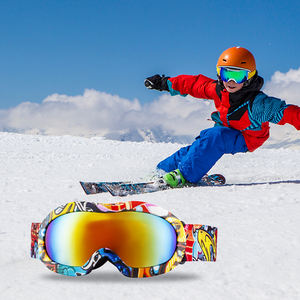 Logo de protection uv400 personnalisé coffre-fort anti-buée pour enfants petite taille jet <span class=keywords><strong>neive</strong></span> lunettes de ski neige schnelle snowboard masques brilles - Product Image 6