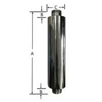 Interface NPT de haute qualité silencieux flexible en acier inoxydable 1 à 6 silencieux de pompe à air sous vide