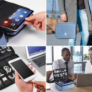 Échantillon gratuit : Pochette technologique pour accessoires, rangement pour câbles, téléphone, Airpods, clé USB, articles quotidiens - Product Image 4