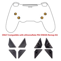 Boutons arrière redessinés de remplacement gris massif K1 K2 K3 K4 pagaies pour PS4 eXtremeRate Controller Dawn Remap Kit
