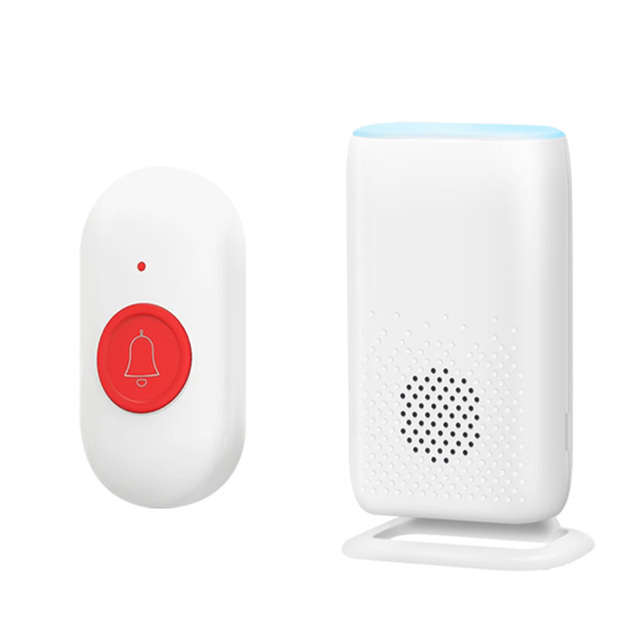 Elderly Monitoring Call Button Wireless Caregiver Pager Smart Senior System With Light Personal Buzzer Alarm