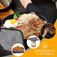 Sarung Tangan Oven Warna Solid dengan Logo Kustom, Tahan Suhu Tinggi, Anti Panas, Anti Selip untuk Memanggang