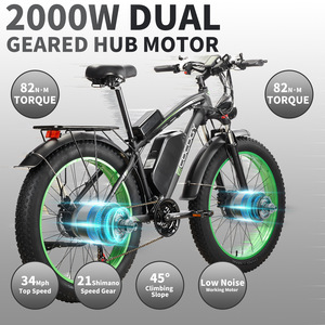 Vélo de montagne électrique puissant et durable avec pneus gras 24*4.0, double moteur, batterie au lithium 48V, <span class=keywords><strong>cadre</strong></span> en alliage d'aluminium et longue autonomie - Product Image 3